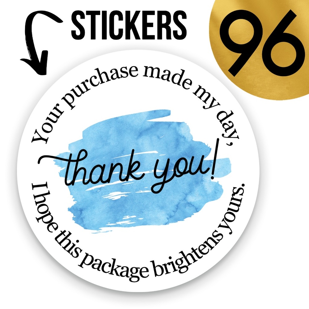 96 Posh Packaging Sticker Labels 2" Round Poshmark
